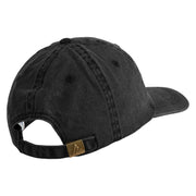 Wendigo Skull Embroidered Pigment Dyed Wash Caps - Black OSFM