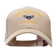 Airman Retired Embroidered Solid Cotton Twill Low Profile Strap Cap