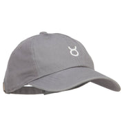 Taurus Zodiac Sign Embroidered Unstructured Cap