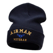 Airman Retired Embroidered Long Knitted Beanie