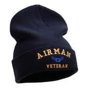 Airman Retired Embroidered Long Knitted Beanie