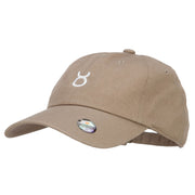 Taurus Zodiac Sign Embroidered Unstructured Cap