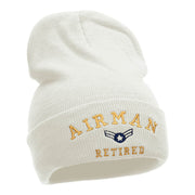 Airman Retired Embroidered Long Knitted Beanie