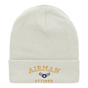 Airman Retired Embroidered Long Knitted Beanie