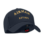 Airman Retired Embroidered Solid Cotton Twill Low Profile Strap Cap