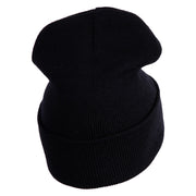 Poisonous Apple Embroidered 12" Long Beanie - Black OSFM