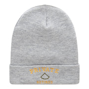 Private Retired Embroidered Long Knitted Beanie