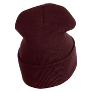 Poisonous Apple Embroidered 12" Long Beanie - Burgundy OSFM