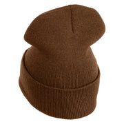 Poisonous Apple Embroidered 12" Long Beanie - Coyote Brown OSFM