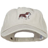 Bulldog Embroidered Washed Cotton Twill Cap