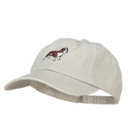 Bulldog Embroidered Washed Cotton Twill Cap