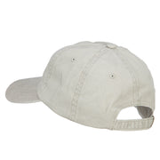 Bulldog Embroidered Washed Cotton Twill Cap