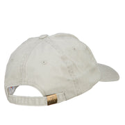 Bulldog Embroidered Washed Cotton Twill Cap