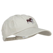 Bulldog Embroidered Washed Cotton Twill Cap