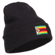 Zimbabwe Flag Embroidered Long Beanie