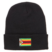 Zimbabwe Flag Embroidered Long Beanie