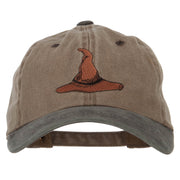 Wizard Brown Hat Embroidered Unstructured Cotton Cap