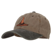 Wizard Brown Hat Embroidered Unstructured Cotton Cap