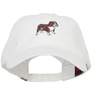 Bulldog Embroidered Washed Cotton Twill Cap