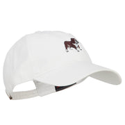 Bulldog Embroidered Washed Cotton Twill Cap