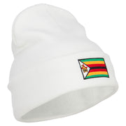 Zimbabwe Flag Embroidered Long Beanie