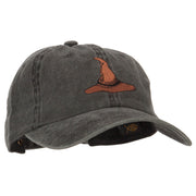 Wizard Brown Hat Embroidered Unstructured Cotton Cap