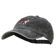 Bulldog Embroidered Washed Cotton Twill Cap