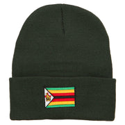 Zimbabwe Flag Embroidered Long Beanie