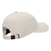 Minimal Piggy Outline Embroidered Unstructured Cotton Twill Cap