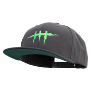 Halloween Monster Stitches Embroidered Big Size 6 Panels Flat Bill Snapback - Dk-Grey OSFM