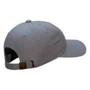 Minimal Piggy Outline Embroidered Unstructured Cotton Twill Cap