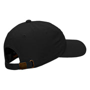 Minimal Piggy Outline Embroidered Unstructured Cotton Twill Cap