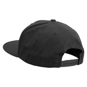 Halloween Monster Stitches Embroidered Big Size 6 Panels Flat Bill Snapback - Black OSFM