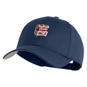 Mimic Chest Embroidered 6 Panel Low Profile Cap - Navy OSFM
