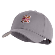 Mimic Chest Embroidered 6 Panel Low Profile Cap - Grey OSFM