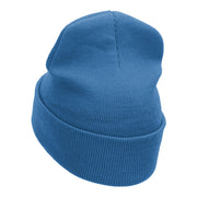 Happy Camper Embroidered Long Knitted Beanie