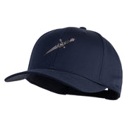 Dagger Blade Embroidered 6 Panel Low Profile Cap - Navy OSFM