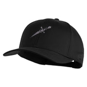 Dagger Blade Embroidered 6 Panel Low Profile Cap - Black OSFM