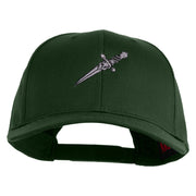 Dagger Blade Embroidered 6 Panel Low Profile Cap - Dark Green OSFM