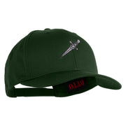 Dagger Blade Embroidered 6 Panel Low Profile Cap - Dark Green OSFM